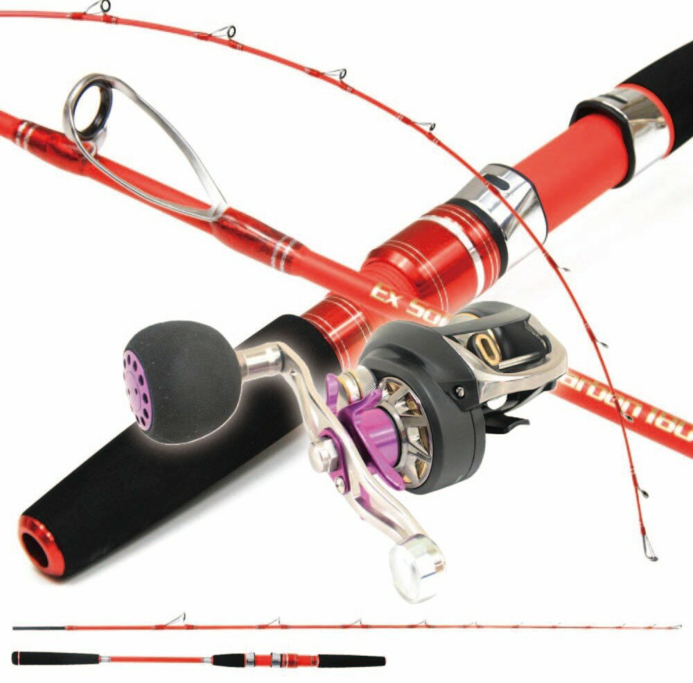 ライトゲームファン向けセット シーマスタッグEXソリッド船カーボン 180(80-150号)＆スポーツライン CC ベイト BJ100H（ori-funeset921..