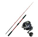 グラスソリッド船イカ竿 シーマスタッグ ヤリイカGS 160-100&ダイワ 25 レオブリッツ 400J セット (seamastug-set006)|船釣り...