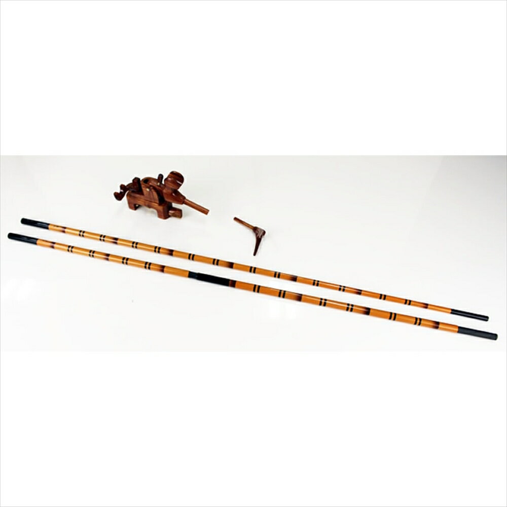 ダイシン 勇志 2本物竿掛セット 笛巻 大砲万力 カリン(daishin-735426)|ヘラブナ へらぶな へら ヘラセット 竿掛け 万力セット 弓万力