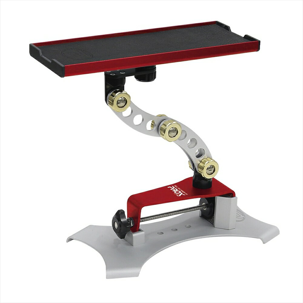 プロックス 攻棚ワカサギマルチアクションテーブル万力/スタンド合体版 レッド(prox-225231)｜わかさぎ..