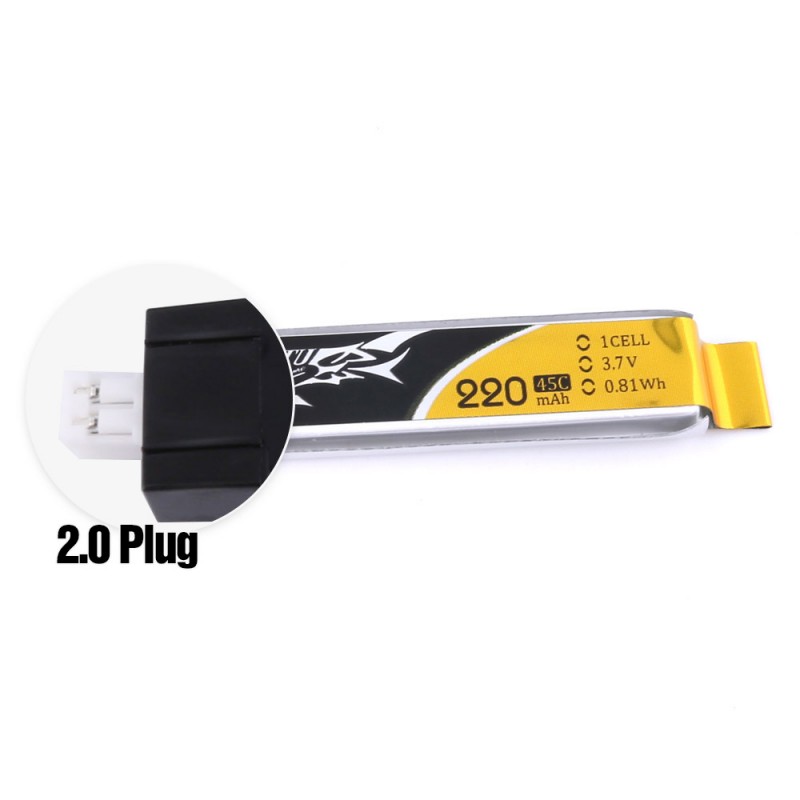 TATUU 3.7V 220mAh 45C 1S \ obe[ HiSKY HCP100 Ή (ta-45c-220-1s1p-ver2)bWRw֘Ai FBL100 WLtoys