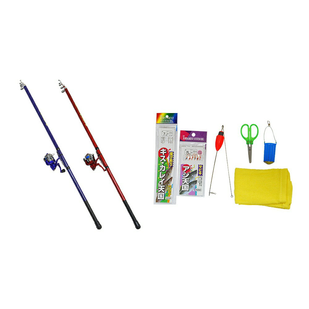 ベイシック スマイル ちょい投げセット270(仕掛・小物付)(basic-120746) | グラス投げ竿 スピニングリ..