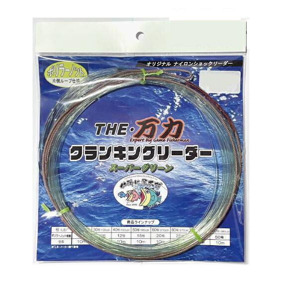 Rakuten - キャプテンAクラフト ザ万力 クランキングリーダー 片側ループ仕様 10M 120号 スーパーグリーン(ca-695041)[M便 1/3] | クエ釣り モロコ釣り 大型カンパチ アラ釣り マグロ釣り 先糸 リーダー 遠征大物仕掛 銭洲