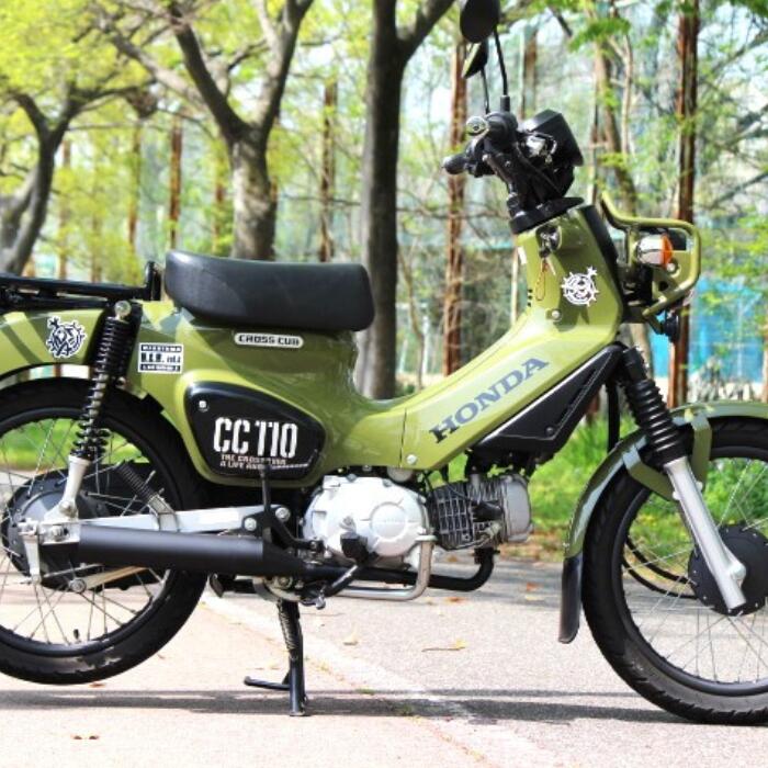 HONDA ホンダ クロスカブ110用マフラー SEVENTY 黒 《CC110》耐熱ブラック 70φマフラー SECRETSEPEED JA45.JA59.JA60