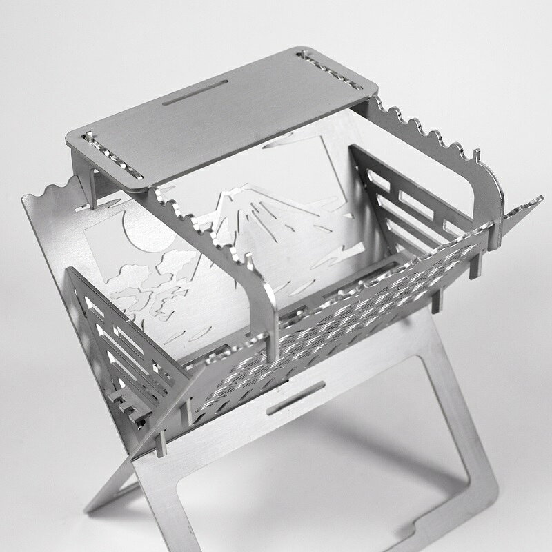 和柄焚火台 専用ミニ鉄板&ハンドルセット キャンプ ソロキャンプ ソロ アウトドア 小型 簡単組み立て 持ち運び ステンレス 島ノ技巧 メール便配送通販格安セール情報 楽天 通販