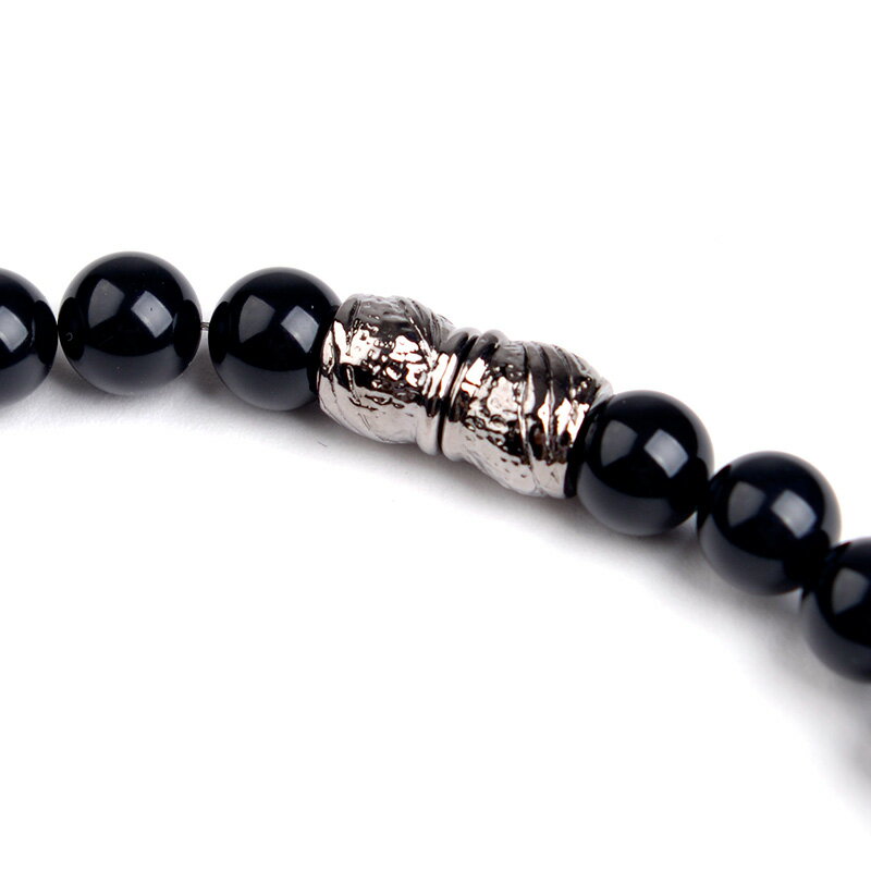 aurora 9mm天然ジェットネックレス 日...の紹介画像2