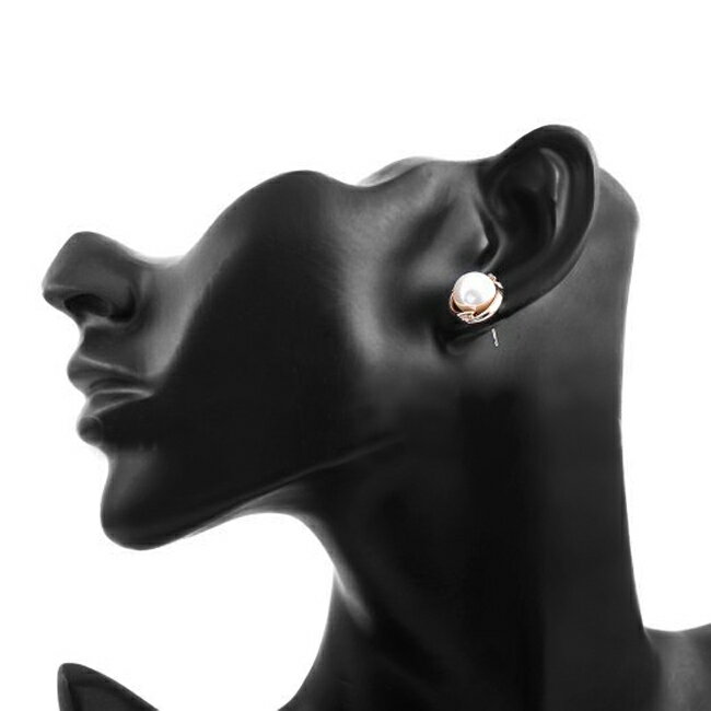 当日発送/送料無料 洒落 一粒 真珠 パール ピアス スタッド 上品 ブラック 花 フラワー 葉 モチーフ カワイイ アクセサリー ジュエリー お洒落 個性 清楚 華やか 可憐 耳飾り シンプル ナチュラル キャッチ ゴールド シルバー【RCP】