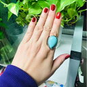 しずく 石 ストーン ターコイズ パワーストーンアクセサリー 天然石指輪 リング アクセサリー ファッション LB-13