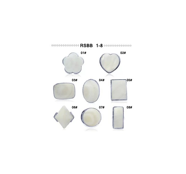 ホワイトシェルリング ファッション指輪 リング デザインリング RSBB-1-8