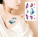 タトゥーシール 文字 指 記号 星 スター バーコード 花 薔薇 ローズ 蝶 バタフライ ハート 心 アクセサリー ジュエリー 羽 ハート メタル ステッカー フラッシュタトゥー Tatoo sthc-rc-19 rc-283 105×60mm(4)