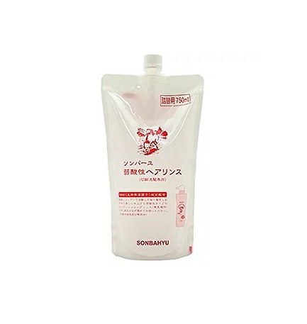 【日本製】薬師堂 尊馬油 ソンバーユ酸性リンス詰替用 750ml 弱酸性ヘアリンス 頭皮 毛髪 やさしい しっとり さらさら 帯電防止