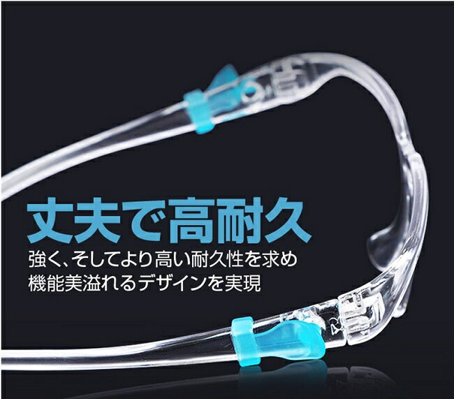 卸売のEiEi 楽天市場店のフェイスシールド 5枚入 ランダム発送 メガネ式 フェイスガード 目立たない 眼鏡 メガネタイプ 顔面保護マスク 透明マスク 曇り止め 防護マスク スプラッシュシールド フェイスカバー マスク併用 ウイルス対策 自宅 会社 学校 介護施設 仕事 接客 飲食店｜アングル3