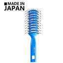 【日本製 ギフト】ベス スタイリングブラシ ブルー ナイロン毛 くし 櫛 クシ 髪 頭皮 マッサージ 美髪 艶髪 ツヤ髪 潤い うるおい サラサラ 絡まない ブロー ブラッシング 朝ブラ 昼ブラ 夜ブラ 美容室 サロン 美容師 業務用 自宅 メンズ レディース 男性 女性