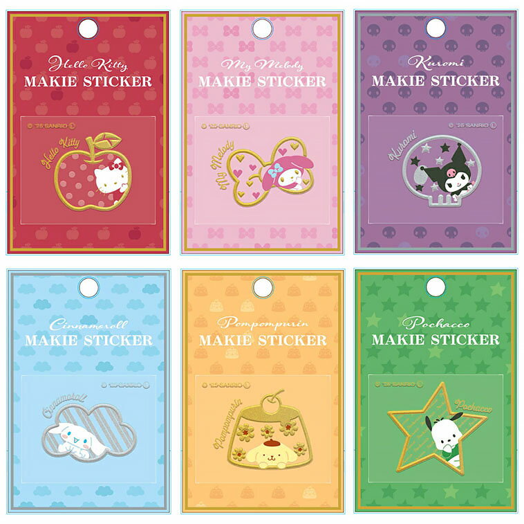 Rakuten - 即日出荷 サンリオ 蒔絵シール キラキラ転写シール キャラクター サンリオ キャラクターズ ハローキティ クロミ シナモロール マイメロディ ポムポムプリン ポチャッコ 透明 耐水 転写ステッカー ケータイ 携帯 スマホ カバー デコ ステッカー シール まきえ かわいい