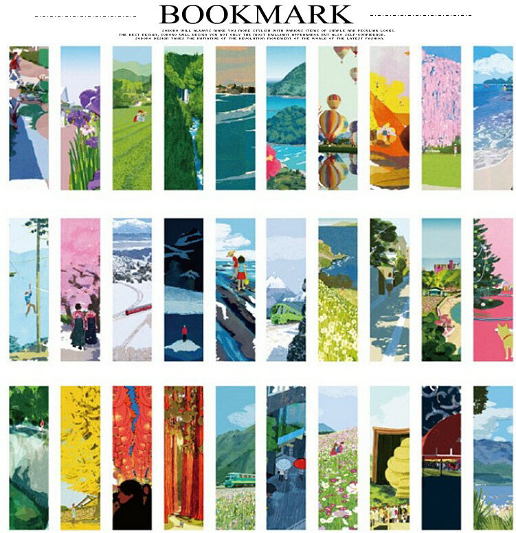 即日出荷 しおり 栞 30枚セット 花 油絵 ブックマーク カラフル 紙製 おしゃれ 30枚のパターンが全て異なる しおりセット 3101