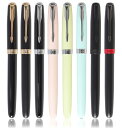 即日出荷 JINHAO 正規輸入品 ジンハオ 75 万年筆 水性ペン 両用式万年筆 握りやすい ぺん 金属ペンF型 細字ペン 75 クリップ:銀色