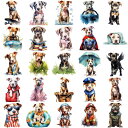 即納 犬 ワンちゃん ステッカー 動物 シール かわいい 50枚 やや大きめ イラストステッカー スポーツ コーギー ダックス ハスキー パグ キャバリア キャ...