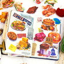 即日出荷 マステシール 食品 食パン 誕生日ケーキ ハンバーガー 珈琲 コーヒー カフェ 洋食 イラスト シール ダイカットステッカー マスキングテープ素材 フレークシール コラージュ 素材 レトロ アンティーク デコレーション ジャンクジャーナル 手帳 日記 アレンジ DIY
