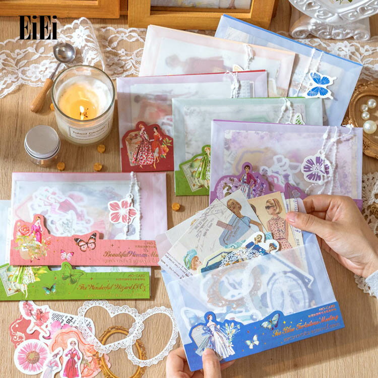 即日出荷 コラージュ素材セット 4種類紙質入り 外国 人物 女性 マステシール クリアシール デザインペーパー 背景紙 メッセージシール レース 透明 枠 フレーム シール 詰め合わせセット ヴィンテージ レトロ アンティーク 30枚 素材ペーパー 女の子 花 素材紙 背景 手帳 DIY