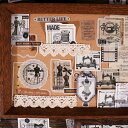 即日出荷 コラージュシール ヴィンテージ レトロ フレークシール アンティーク 海外ステッカー コラージュ 素材 海外シール デコレーション ダメージ マステシ...