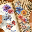 即日出荷 クリアシール 40枚 花びら 花柄 PETシール 耐水シール 手作り 造花 花びら イラストシール コラージュ素材 ローズ 薔薇 おしゃれ 半透明シール 透明シール 花柄 ステッカー デコレーション 手帳シール ファイルシール ハンドメイド 大人 かわいい 日記 手帳 DIY