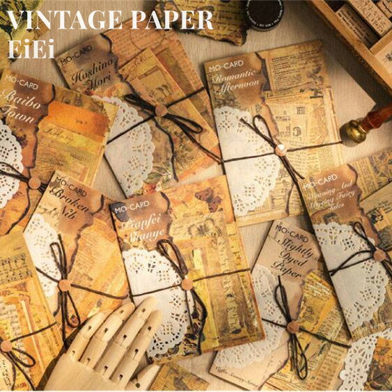 即日出荷 海外 ヴィンテージ ペーパー ブラウン系 茶系 素材紙 ホワイト レース ペーパー デザインペーパー コラージュ 素材 ジャンクジャーナル アンティー...