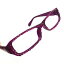 訳あり　[あす楽]レンズなし ファッションメガネ キャンディーカラー 可愛いデコ キラキラ 紫色