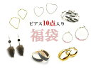 ピアス 10点入り 福袋 \2980 アクセサリー ジュエリー リングピアス フープピアス スタッドピアス ロングピアス イヤーカフ 羽根 ハート パール キラ...