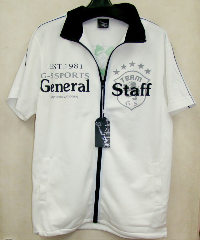 【メンズ服】G-S SPORTS General Staff 速乾素材　半袖 サイズ：M，L，LL 色：WHITE 素材：ポリエステル