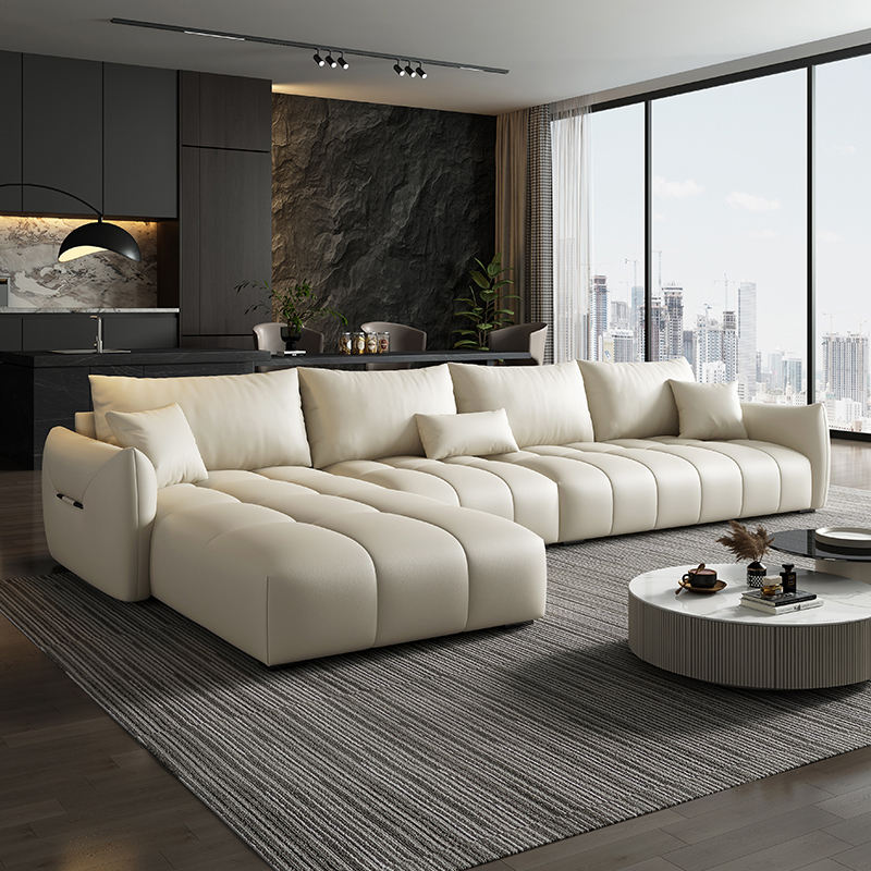 Love Sofa - 【送料無料・組立無料】ソファ ソファー L字ソファ L字型ソファ コーナーソファ カウチソファ 2Pソファ 3Pソファ 4Pソファ 本革ソファ レザーソファ leather sofa 2人掛け 3人掛け 高級マイクロファイバーレザー 高級 リビングソファ 275×180×80cm おしゃれ