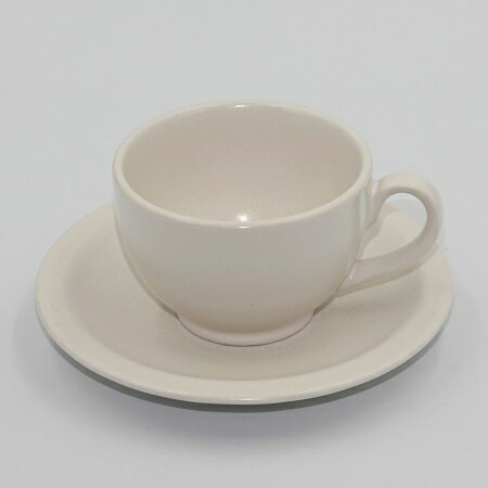 淡雪　丸コーヒーカップ＆ソーサー　碗皿　白マット