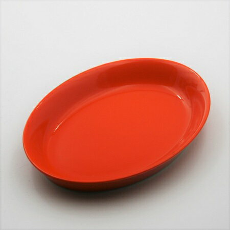 VIVIDオレンジ　16cmオーバルトレイ　Sサイズ　楕円皿