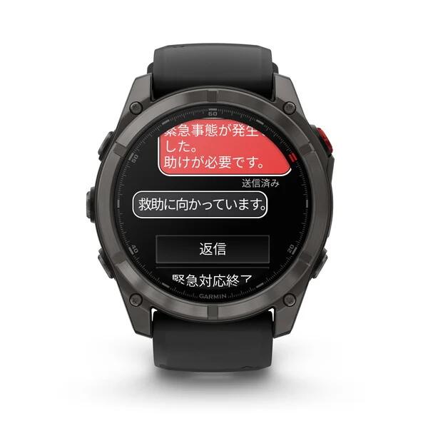 【新作】ガーミン GARMIN Fenix 8 Pro AMOLED 51mm Ti Carbon Gray DLC 010-03199-21 Titanium 010-03199-31 マルチスポーツ スマート通話 SOS発信機能 約27日間長時間バッテリー LEDライト チタンベゼル スマートウォッチ