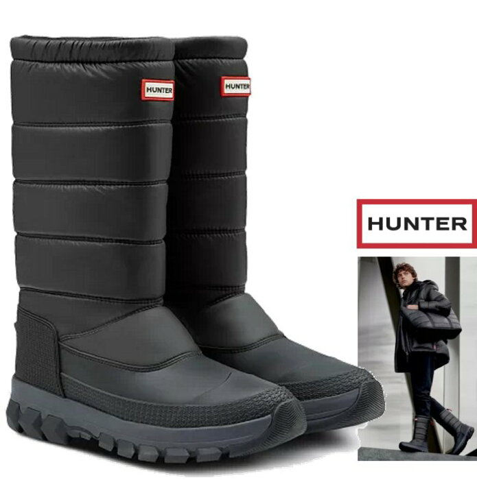 HUNTER　BOOTS【ハンター】メンズオリジナル インシュレーテッド トール スノー ブーツMFT9117【 HUNTER MENS　ORIGINAL INSULATED TALL SNOW　BOOT 】ロング丈・スノーブーツ・長靴color ： 【 BLACK 】ブラック