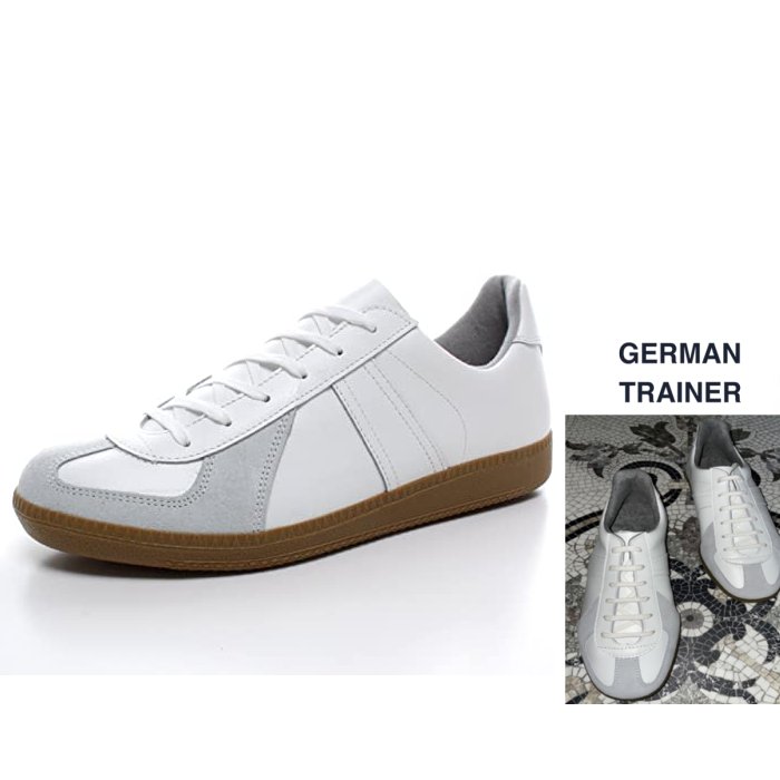 GERMAN TRAINER【ジャーマントレーナー】正規品メンズ＆レディース 1183【 COW LEATHER/RUBBER SNEAKER 】レザー ローカットCOLOR：【 WHITE 】ホワイト