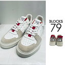 BLOCKS 79【ブルックス 79】AMIK-70 【 Suede LEATHER/RUBBER SNEAKER 】メンズスニーカーレザー・スニーカーCOLOR：SUEDE/BEIGE【 WHITE・RED 】ホワイト・レッド