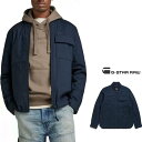 ジースターロゥ アウター メンズ G-STAR　RAW【 ジースターロウ 】D23661-4481-C742【 Lofty Padded Overshirt 】中綿・胸ポケット・ジャケットcolor：【 Salute 】ネイビー