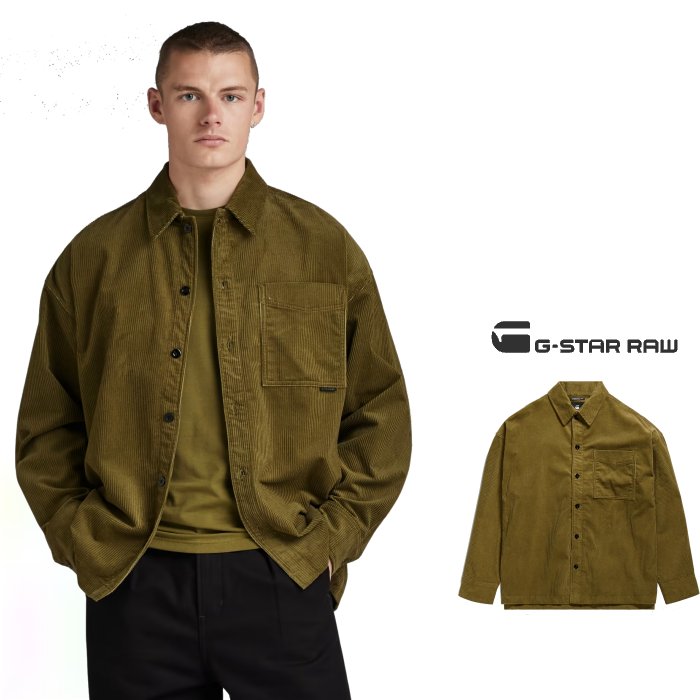 G-STAR　RAW【 ジースターロウ 】Boxy Fit Shirt L/SOVER SIZE・コ