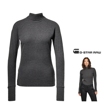 G-STARRAW【SNOWPONCHOKNITWMNS/LESS】タートルネックノルディック柄ポンチョcolor【OYSTER】オフホワイト