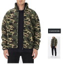 ZANEROBEy [C[uEUlx zZR502-NON-12y Shearling Track JacketzZip-Camo{AEJt[WEWbvAbvEgbNWPbgcolory Washed Camo zJt[W