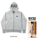 SY32 by SWEET YEARS【 スィートイヤーズ 】TNS1703-2 GY REGULAR ZIP HOODIEBASIC ZIP HOODIEフード BIGロゴ ZIPパーカーcolor:【 HEATHER GRAY 】グレー