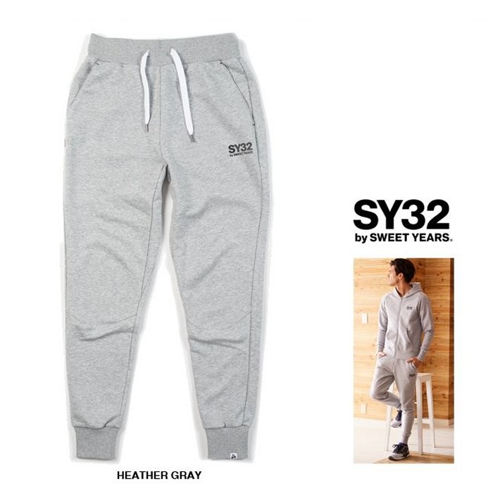 ■■SALE■■SY32 by SWEET YEARS【 スィートイヤーズ 】13065 / TNS1706 GY【REGULAR SWEAT PANT】ロゴ スウェットパンツcolor:【 HEATHER GRAY 】グレー