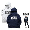 ■■SALE■■SY32 by SWEET YEARS【 スィートイヤーズ 】TNS1704 BOX LOGO P/O HOODIEフード BIGロゴ プルオーバー パーカーcolor:【 GREY 】グレーcolor:【 NAVY 】ネイビー