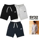 SY32 by SWEET YEARS【 スィートイヤーズ 】TNS1719 SWEAT SHORT PANTSロゴ スウェット ショート パンツcolor:【 BLACK 】ブラックcolor:【 GREY 】グレーcolor:【 NAVY 】ネイビー