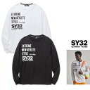 SY32 by SWEET YEARS14177J-WBIGロゴ・長袖・ロングスリーブTシャツcolor:ブラックcolor:ホワイト