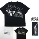 SY32 by SWEET YEARS【 スィートイヤーズ 】14154J-W 【 BACK SLASH BIG LOGO TEE 】バックロゴ ワイド Tシャツcolor:：color :【 WHITE 】ホワイトcolor :【BLACK×WHITE】ブラック×ホワイトロゴcolor :【BLACK×GOLD】ブラック×ゴールドロゴ