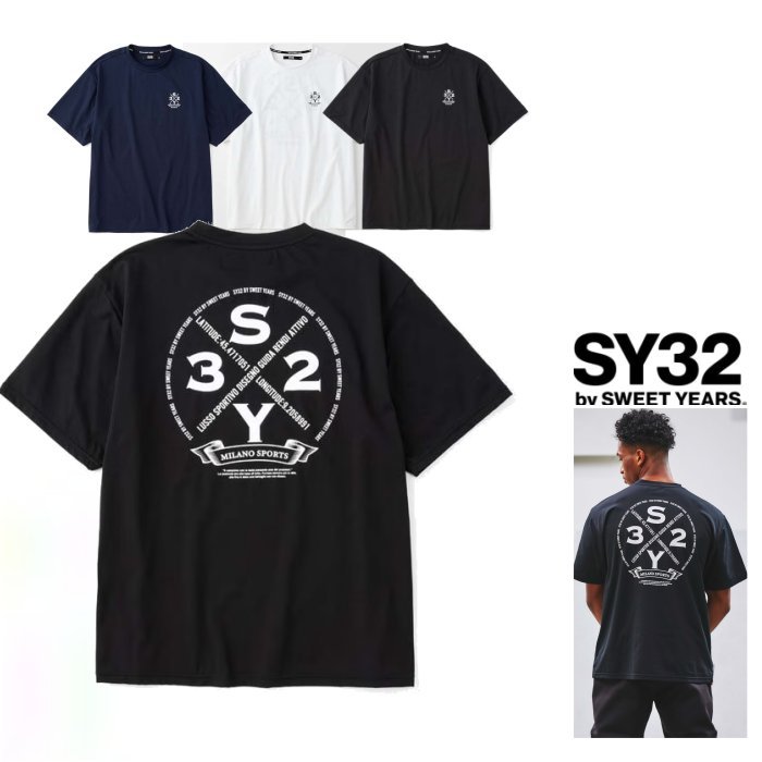 SY32 by SWEET YEARS SY32ȥ䡼 15048  CIRCLE LOGO BACK PRINT TEE...