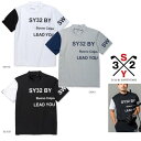 ■■SALE■■SY32 by SWEET YEARS ★ GOLF【 スィートイヤーズ 】SYG-23S38【 ASYMMETRY STRETCH MOCK 】ロゴ プリント半袖 モックネック Tシャツcolor:【 WHITE 】ホワイトcolor:【 GREY 】グレーcolor:【 BLACK 】ブラック