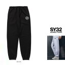 SY32 by SWEET YEARS【 スィートイヤーズ 】13518【WIDE SILHOUETTE RELAXING SWEAT PANTS SUITS】ワイド・シルエット・リラクシング パンツcolor:【 BLACK 】ブラック