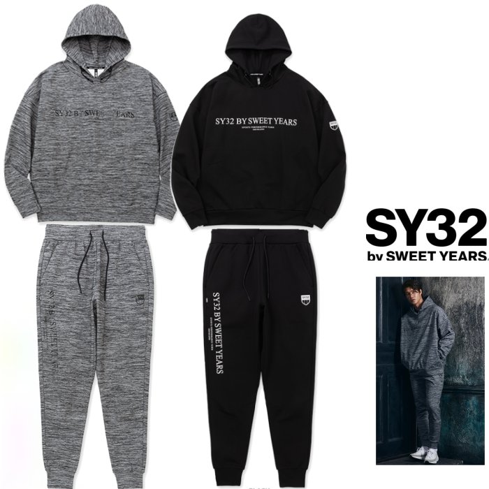 ■■SALE■■SY32 by SWEET YEARS13621・13622ワイド・シルエット・セットアップ・P/Oパーカー・スーツcolor:杢グレーcolor:ブラック